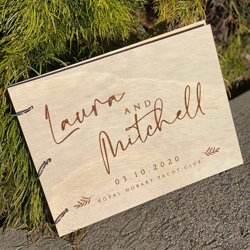 Guestbook Timber Rustic - Laura Silver Belle Design