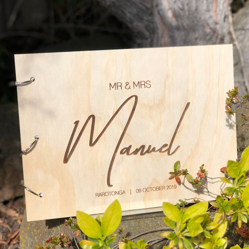 Guestbook Timber Rustic - Manuel Silver Belle Design