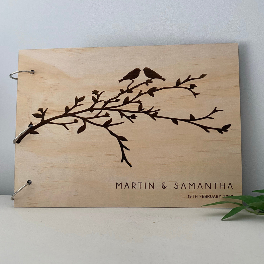 Guestbook Timber Rustic - Martin Silver Belle Design