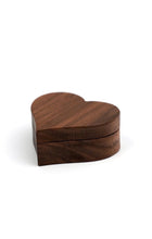 Load image into Gallery viewer, Heart Shaped Timber Ring Box Personalised Silver Belle Design
