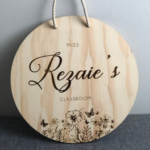 Load image into Gallery viewer, Teacher Classroom Sign - Floral Garden
