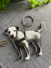 Load image into Gallery viewer, Laser Cut Shape Keyring Silver Belle Design
