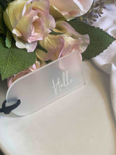 Load image into Gallery viewer, Luggage Tag Place Names or Place Settings Silver Belle Design
