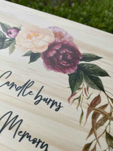 Load image into Gallery viewer, Memorial Sign - A4 Size Silver Belle Design
