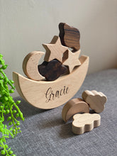 Load image into Gallery viewer, Moon &amp; Stars Puzzle Silver Belle Design
