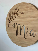 Load image into Gallery viewer, Name Plaque Cut Out Sign Silver Belle Design
