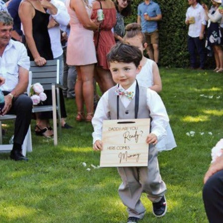 Page Boy/Flower Girl Sign Silver Belle Design