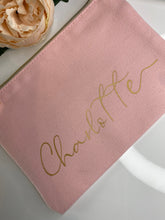 Load image into Gallery viewer, Personalised Cosmetic Pouch Bag - Charlotte (ONE ONLY) Silver Belle Design
