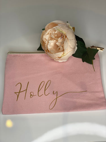 Personalised Cosmetic Pouch Bag - Holly (ONE ONLY) Silver Belle Design