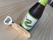 Load image into Gallery viewer, Personalised Engraved Bottle Openers Silver Belle Design
