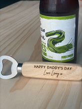 Load image into Gallery viewer, Personalised Engraved Bottle Openers Silver Belle Design
