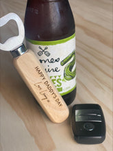 Load image into Gallery viewer, Personalised Engraved Bottle Openers Silver Belle Design
