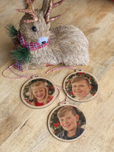 Load image into Gallery viewer, Personalised Photo Bauble Silver Belle Design
