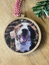 Load image into Gallery viewer, Personalised Photo Bauble Silver Belle Design
