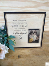 Load image into Gallery viewer, Personalised Timber Pet Ashes Keepsake box Silver Belle Design
