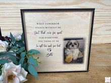 Load image into Gallery viewer, Personalised Timber Pet Ashes Keepsake box Silver Belle Design
