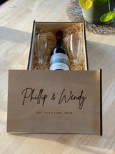 Load image into Gallery viewer, Personalised Wine Gift Box Silver Belle Design
