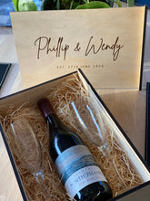 Load image into Gallery viewer, Personalised Wine Gift Box Silver Belle Design
