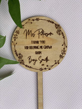Load image into Gallery viewer, Plant Stake - Teacher Gift Silver Belle Design
