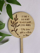 Load image into Gallery viewer, Plant Stake - Teacher Gift Silver Belle Design
