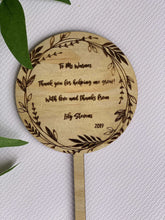 Load image into Gallery viewer, Plant Stake - Teacher Gift Silver Belle Design
