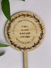 Load image into Gallery viewer, Plant Stake - Teacher Gift Silver Belle Design
