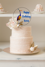 Load image into Gallery viewer, Printed Disc Cake Topper Silver Belle Design
