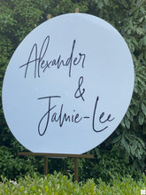 Load image into Gallery viewer, Round Acrylic Sign - Alexander Silver Belle Design
