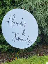 Load image into Gallery viewer, Round Acrylic Sign - Alexander Silver Belle Design
