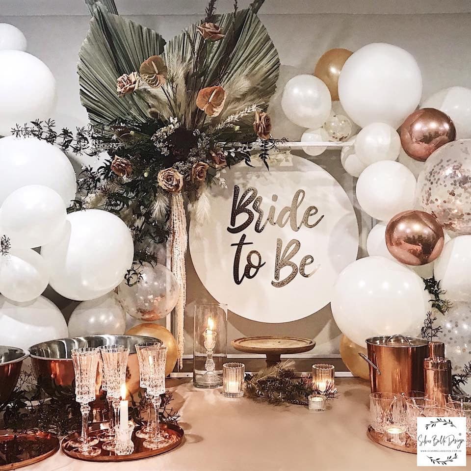 Round Acrylic Sign - Bride to Be Silver Belle Design