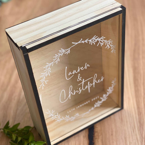 Sand Ceremony Box - Wreath Silver Belle Design