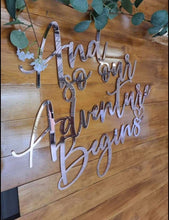 Load image into Gallery viewer, Script Wedding Sign Mr &amp; Mrs Silver Belle Design
