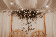 Load image into Gallery viewer, Script Wedding Sign Mr &amp; Mrs Silver Belle Design
