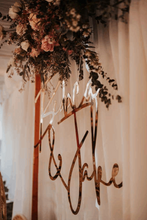 Load image into Gallery viewer, Script Wedding Sign Mr &amp; Mrs Silver Belle Design
