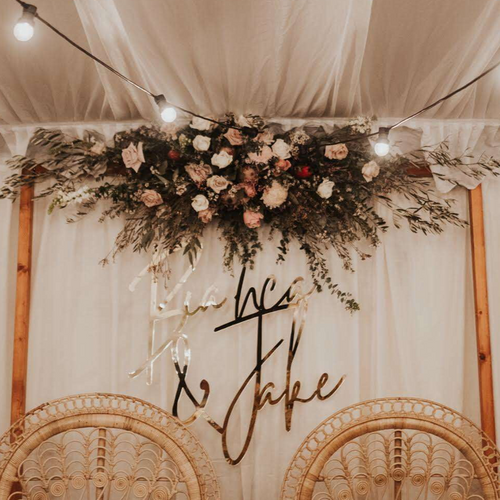 Script Wedding Sign Names Silver Belle Design