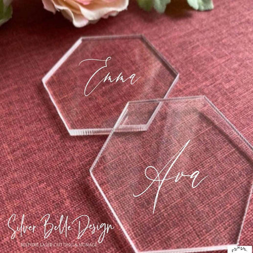 Sign Blanks - Hexagon Multiple Sizes Silver Belle Design