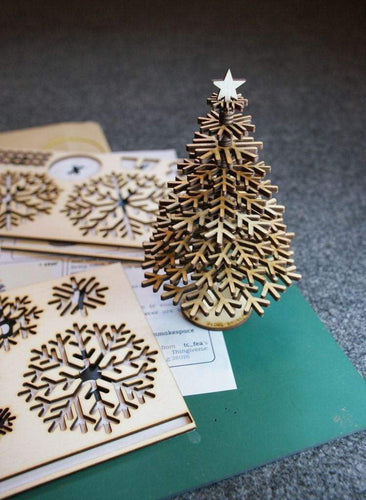 Snowflake Christmas Tree Silver Belle Design