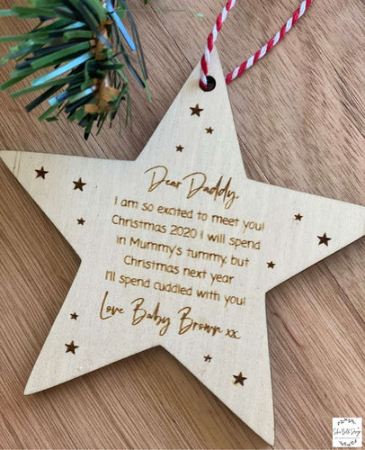 Star Baby Christmas Decoration Silver Belle Design
