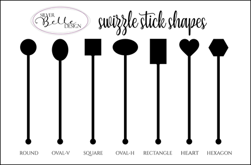 Swizzle Sticks, Drinks Stirrers Silver Belle Design