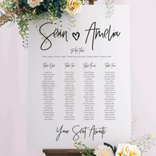 Load image into Gallery viewer, Table Seating Plan - Amelia Design Silver Belle Design
