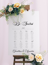 Load image into Gallery viewer, Table Seating Plan - Annalise Modern Script Design Silver Belle Design
