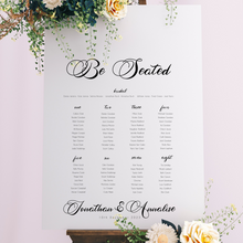Load image into Gallery viewer, Table Seating Plan - Annalise Modern Script Design Silver Belle Design

