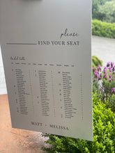 Load image into Gallery viewer, Table Seating Plan - Isabella Modern Script Design Silver Belle Design
