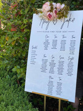 Load image into Gallery viewer, Table Seating Plan Sign - Amy Sign Silver Belle Design
