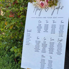 Load image into Gallery viewer, Table Seating Plan Sign - Amy Sign Silver Belle Design
