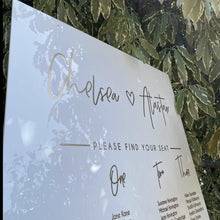 Load image into Gallery viewer, Table Seating Plan Sign - Chelsea Sign Silver Belle Design

