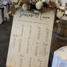 Load image into Gallery viewer, Table Seating Plan Sign - Laura Sign Silver Belle Design
