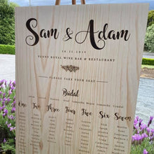 Load image into Gallery viewer, Table Seating Plan Sign - Samantha Sign Silver Belle Design
