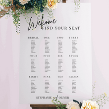 Load image into Gallery viewer, Table Seating Plan - Stephanie Design Silver Belle Design
