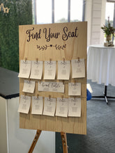 Load image into Gallery viewer, Table Seating Plan with Paper Options - Script Floral Silver Belle Design
